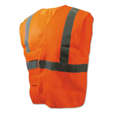 Boardwalk® Class 2 Safety Vests, Standard, Orange-silver freeshipping - TVN Wholesale